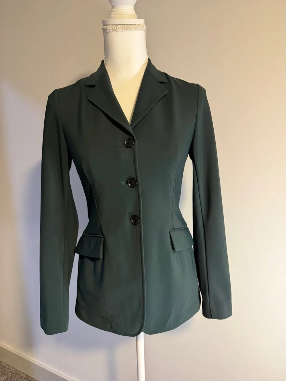 R.J. Classics Youth 18R Hunter Green Traditional Hunt Show Coat Hidden Zip